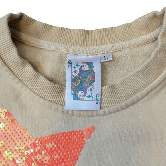 QUEEN OF SPARKLES - Star Sweatshirt - Size Large - GUC - see description - Picture 6 of 11